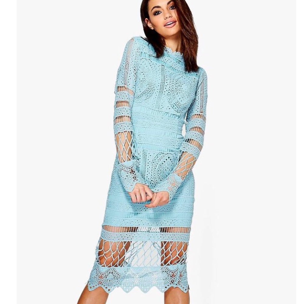 Light blue midi dress